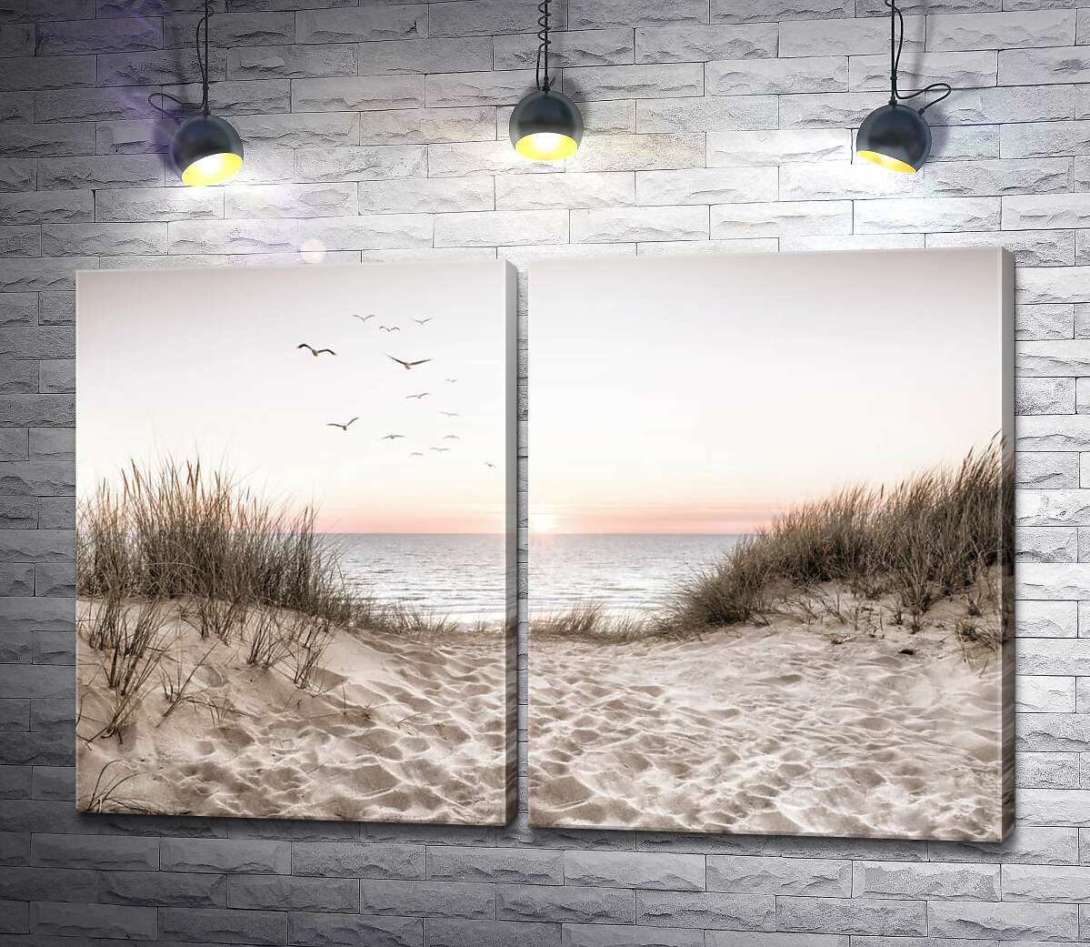 модульная картина Дикий песчаный берег моря