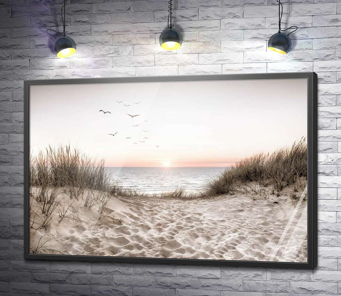 постер Дикий песчаный берег моря