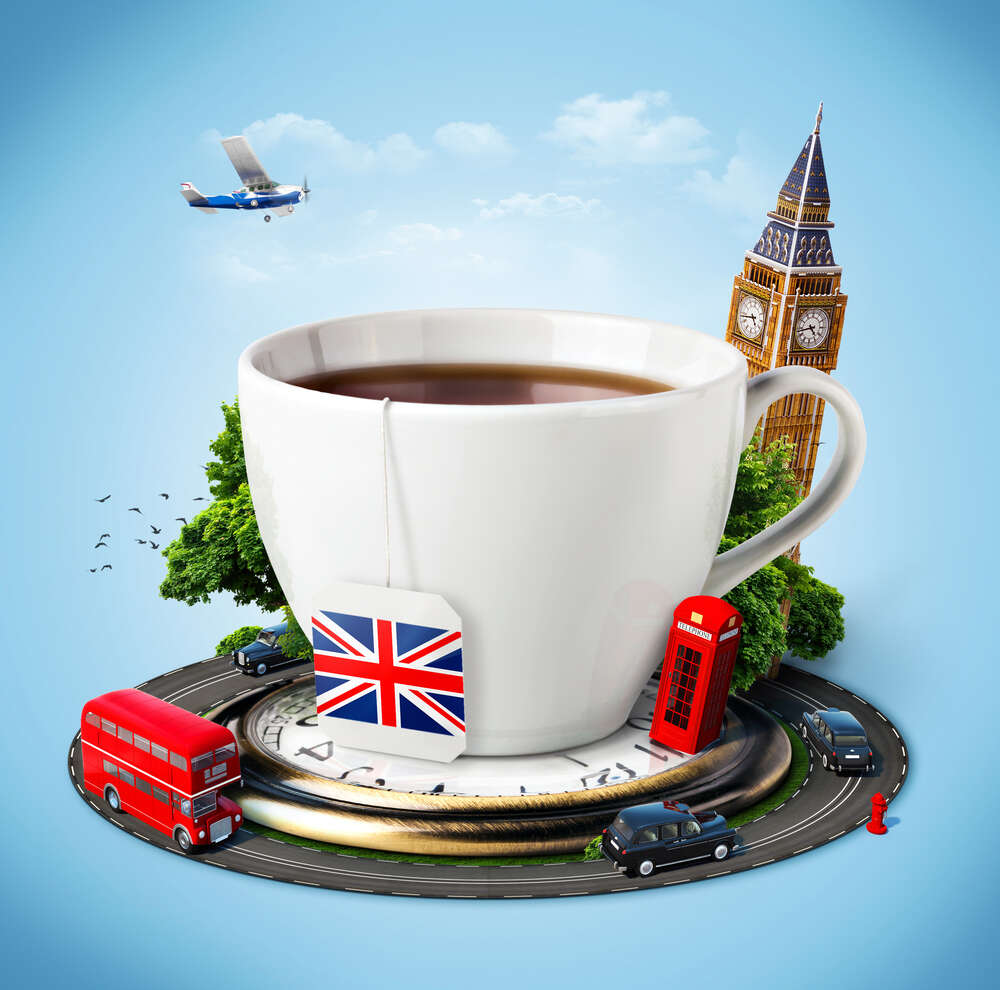 картина-постер Чашка чаю в англійському стилі
