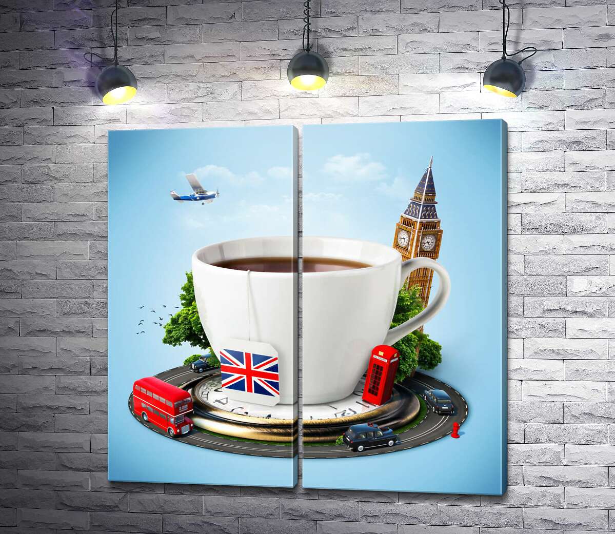 модульна картина Чашка чаю в англійському стилі