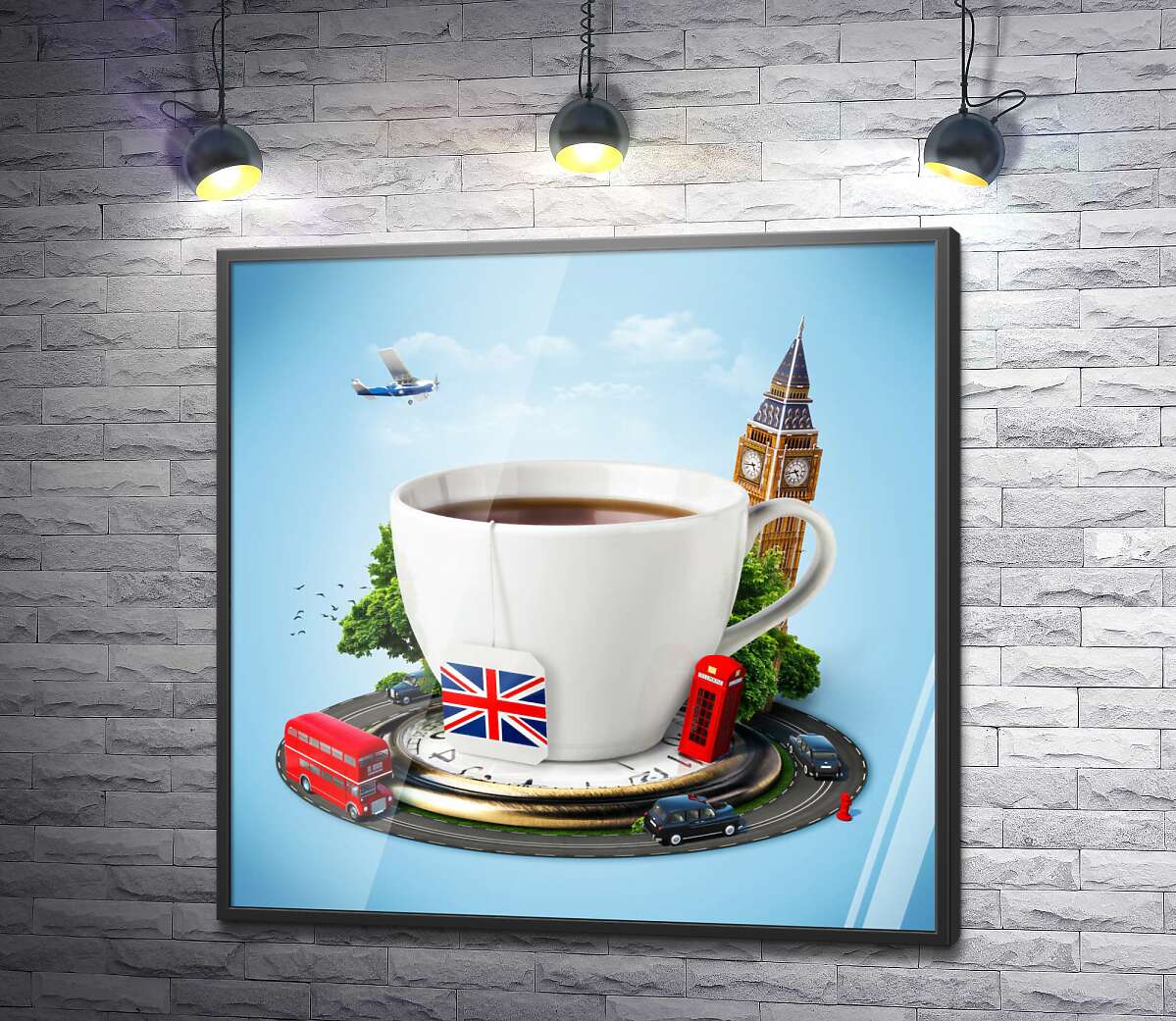 постер Чашка чаю в англійському стилі