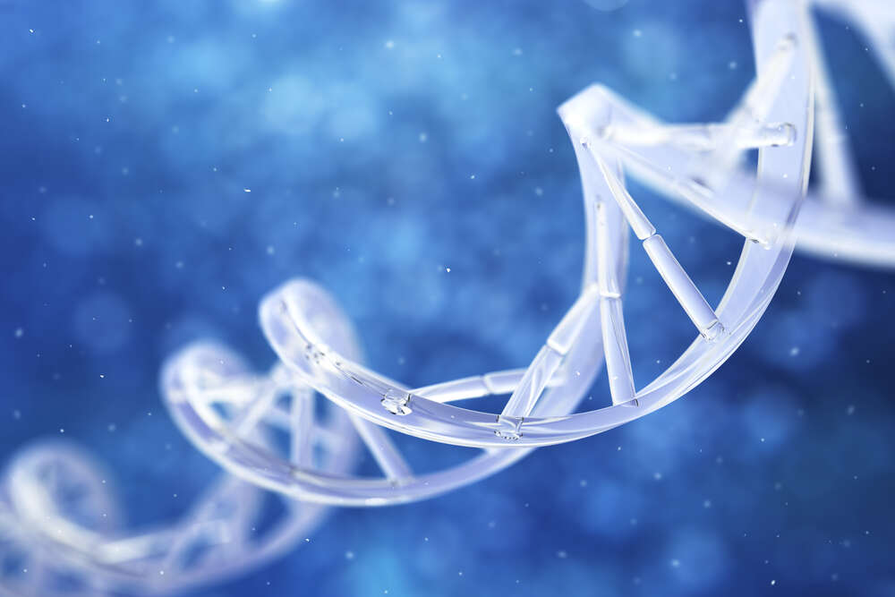 картина-постер Стеклянная молекула ДНК