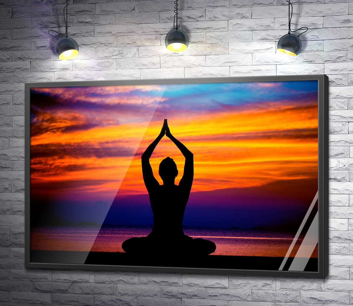 постер Медитация в красках заката