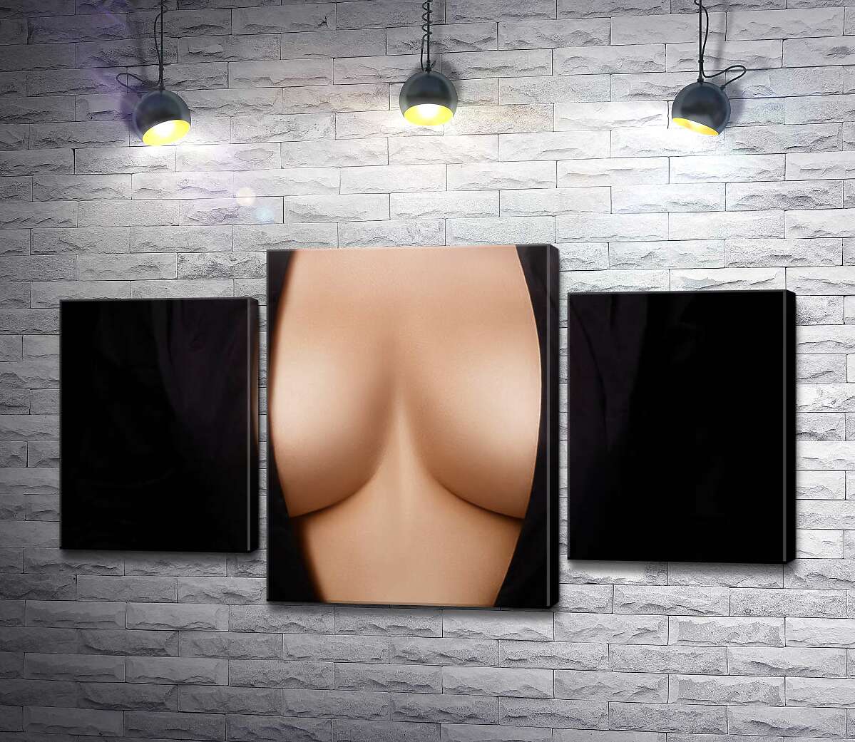модульна картина Глибоке декольте оголює жіночі груди (Модуль №10)