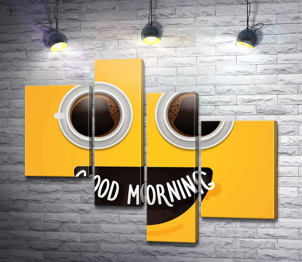 модульна картина Good morning і ранкова кава (Модуль №21)