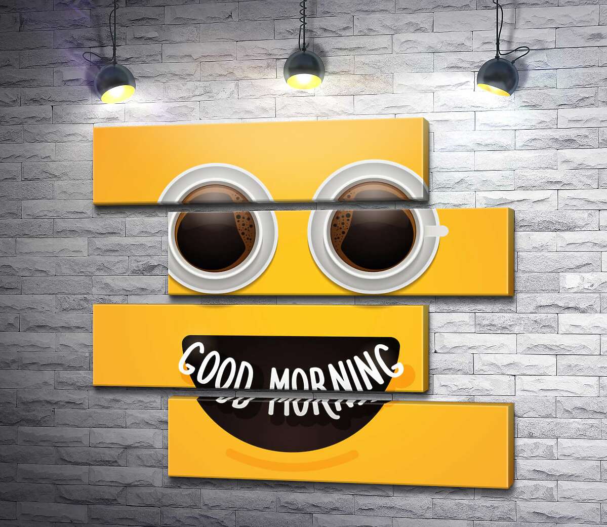 модульна картина Good morning і ранкова кава (Модуль №23)
