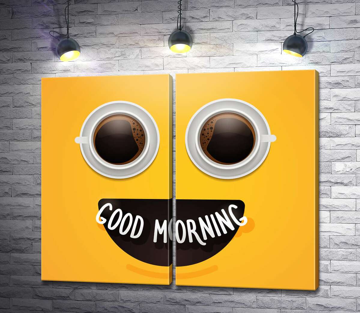 модульна картина Good morning і ранкова кава