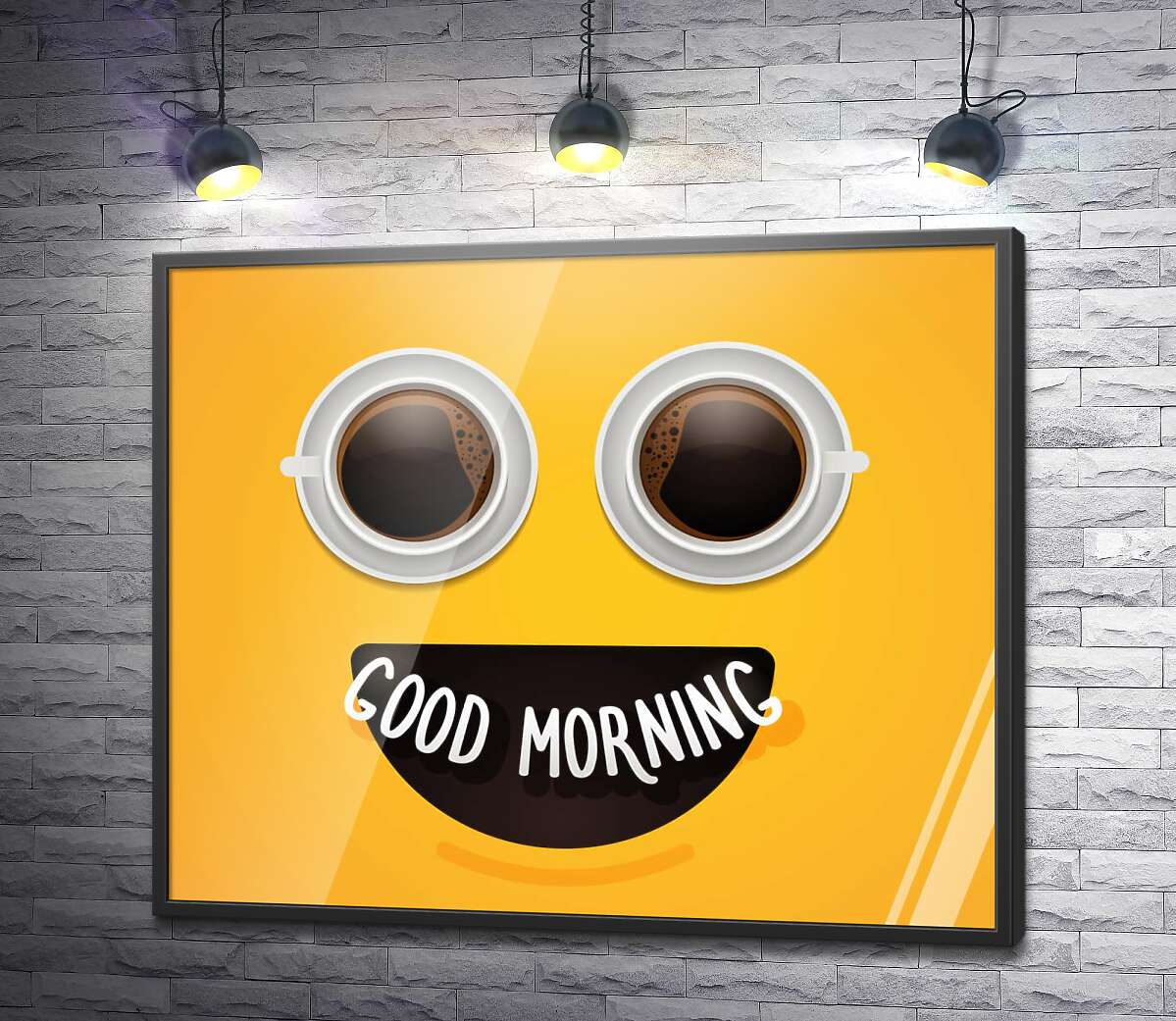 постер Good morning і ранкова кава