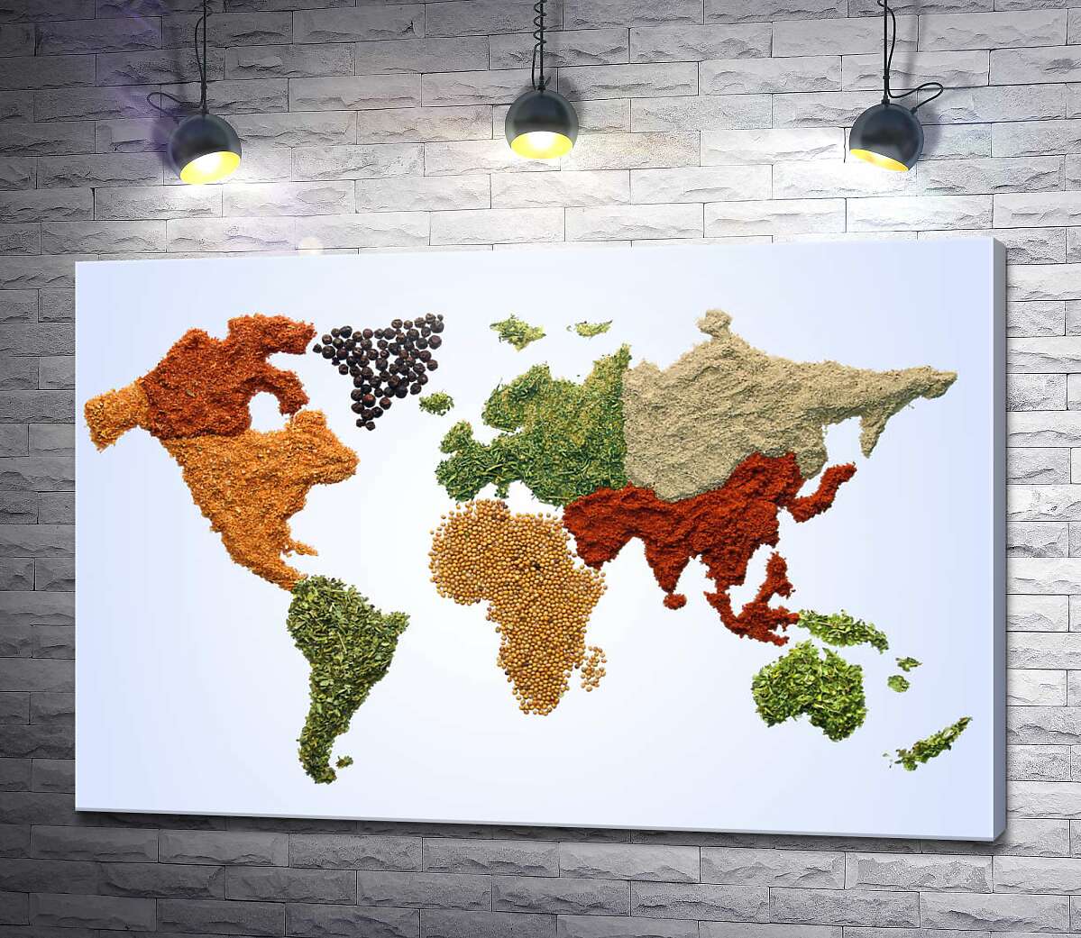 картина Карта мира из специй