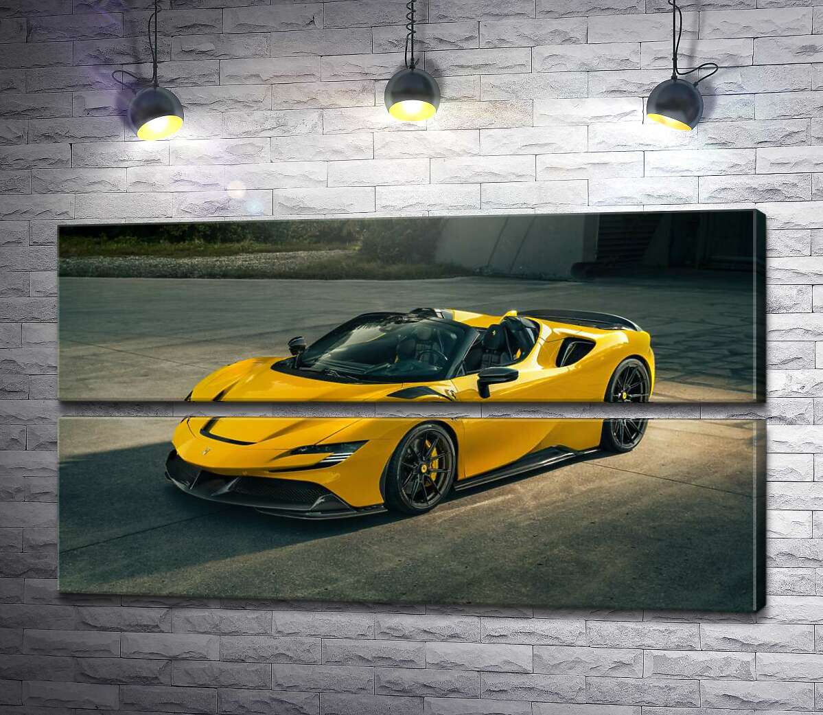 модульна картина Золотий кабріолет Ferrari Sf90 Spider (Модуль №7)