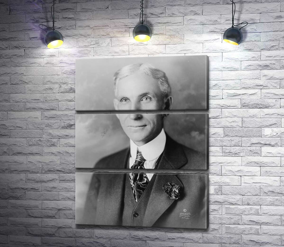 модульна картина Архівна чорно-біла фотографія Генрі Форда (Модуль №15)