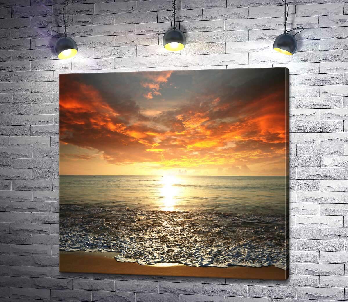 картина Завораживающий закат солнца на море