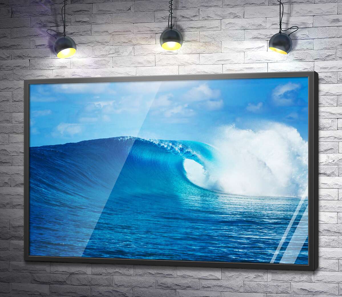 постер Прозрачная голубая волна океана