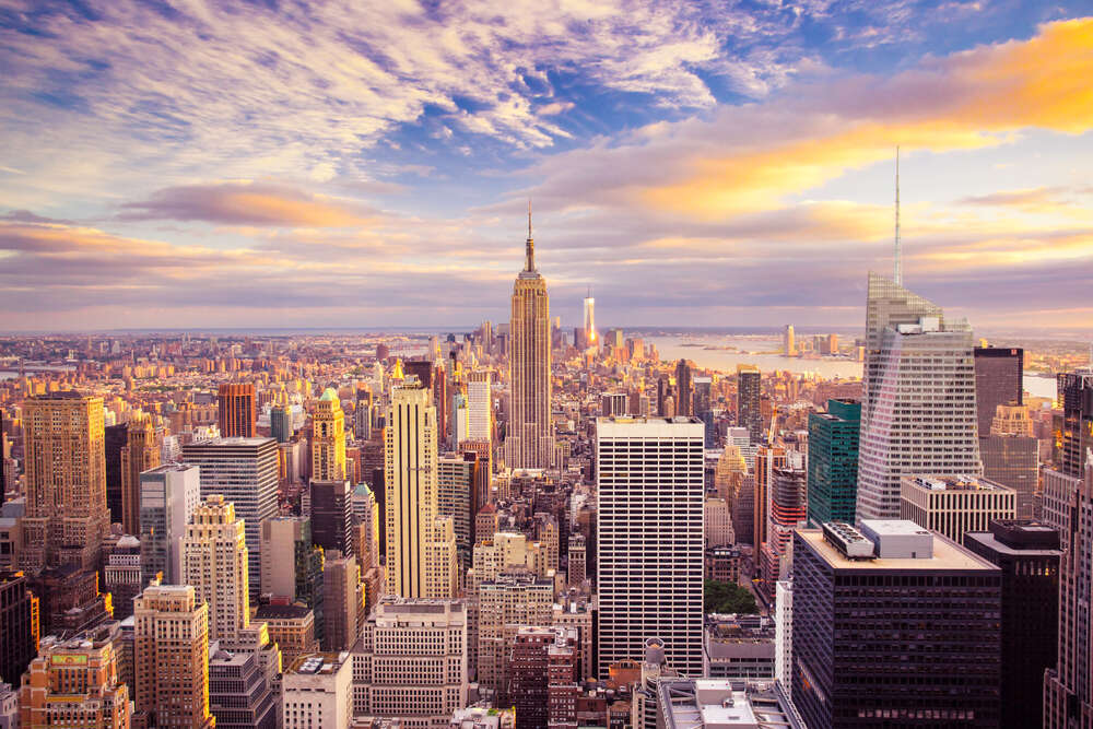 картина-постер Невероятное небо над Нью-Йорком
