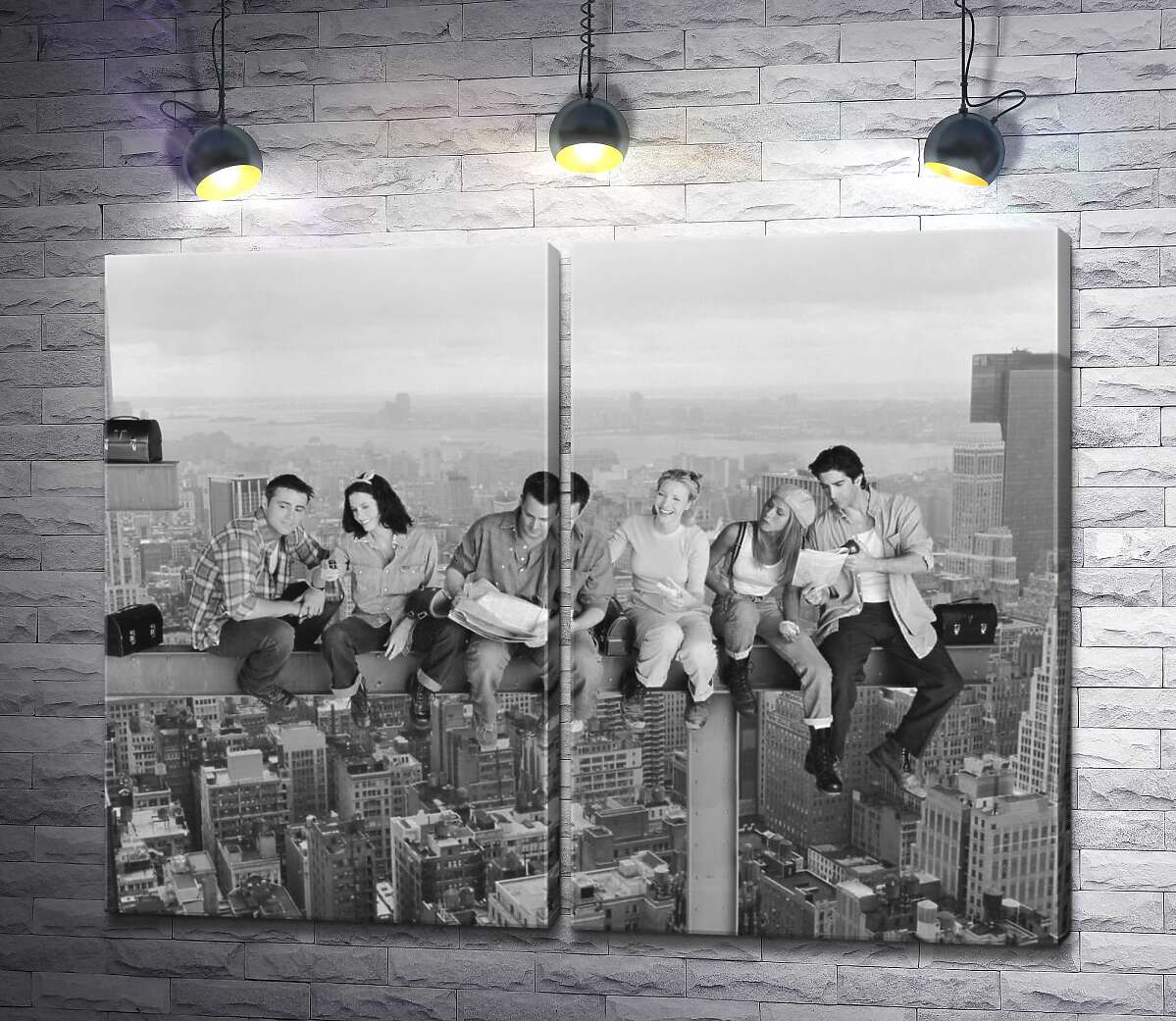 модульна картина Актори серіалу Друзі на висоті над містом