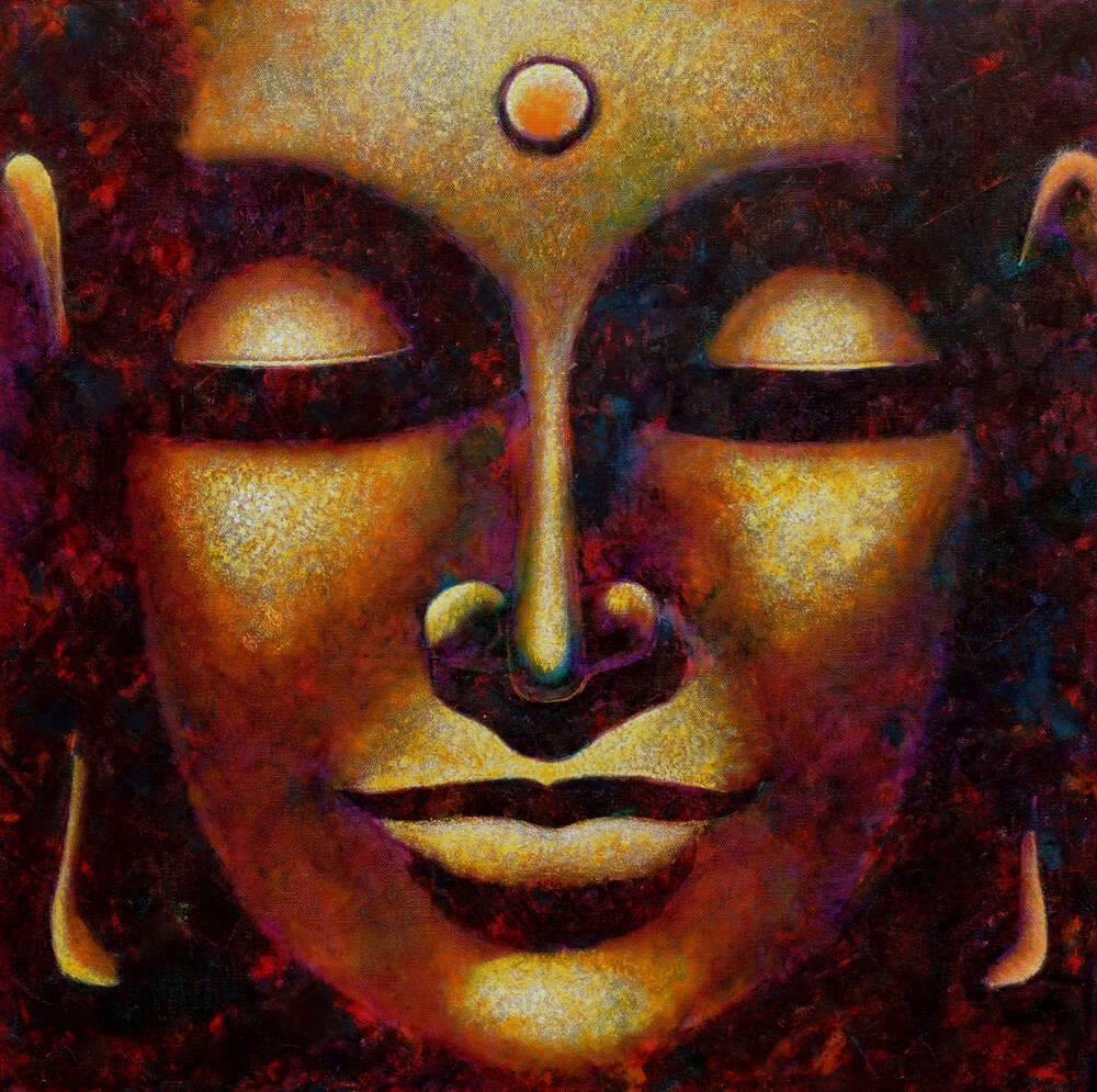 картина-постер Умиротворяющая улыбка Будды