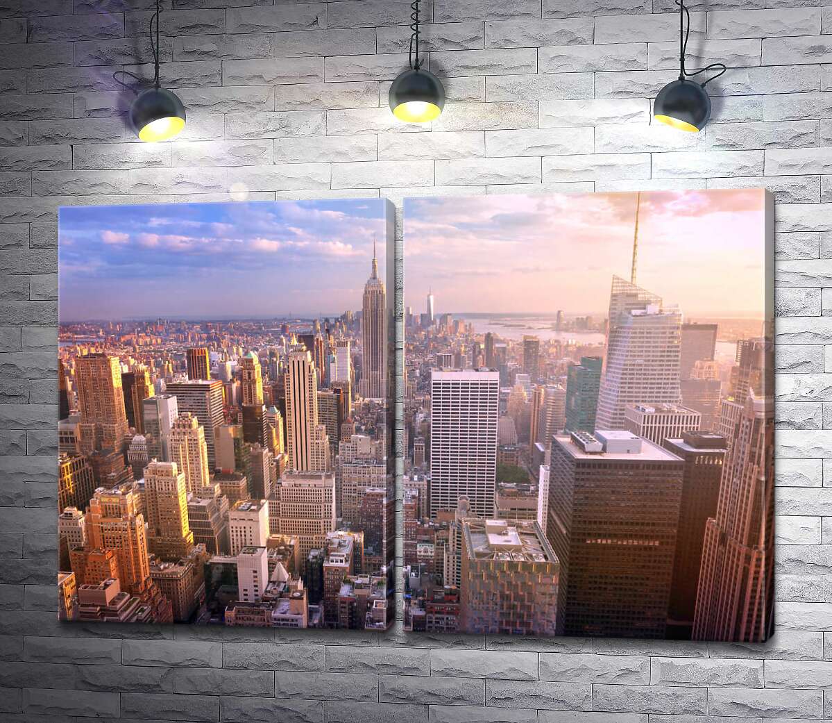 модульная картина Высотные здания бизнес центра Нью-Йорка