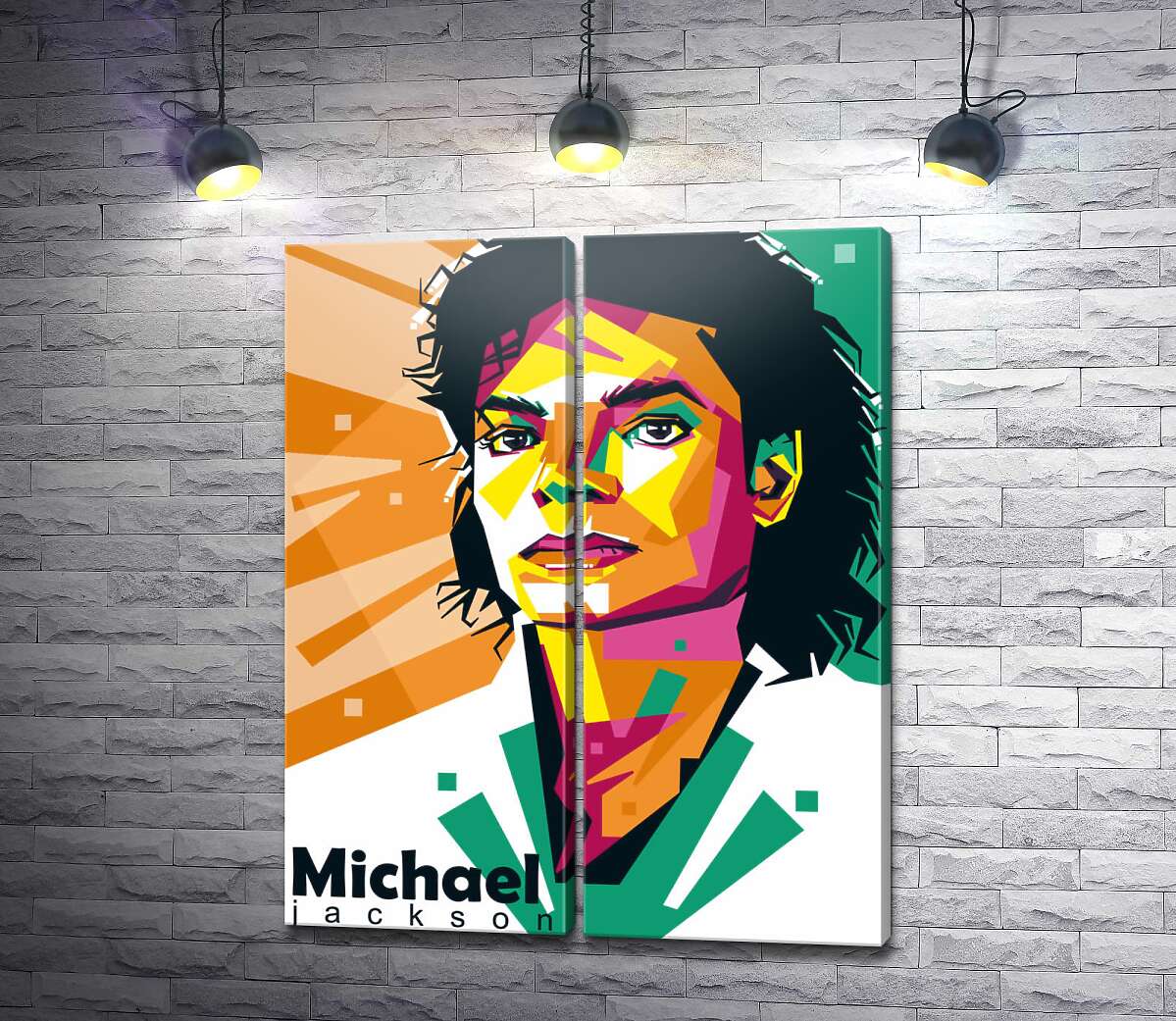 модульна картина Барвистий портрет Майкла Джексона