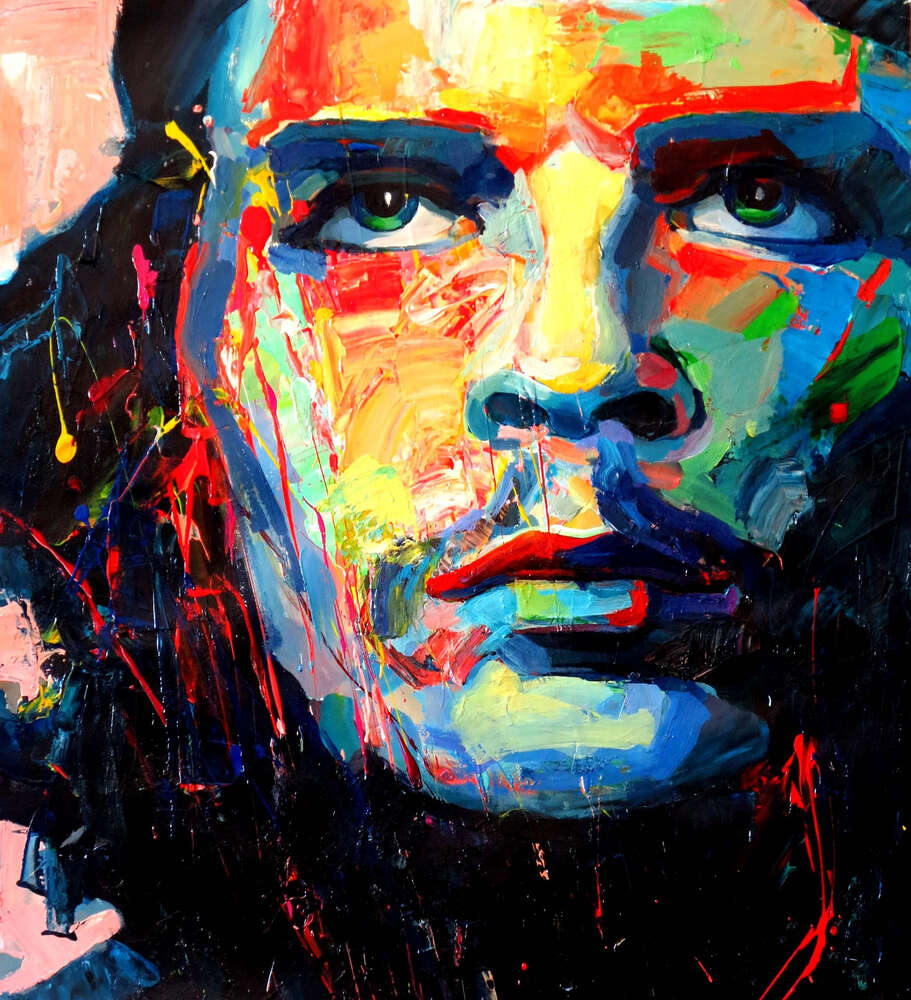 картина-постер Портрет Че Гевари з яскравих плям