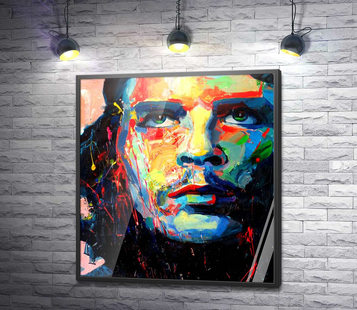 постер Портрет Че Гевары из ярких пятен