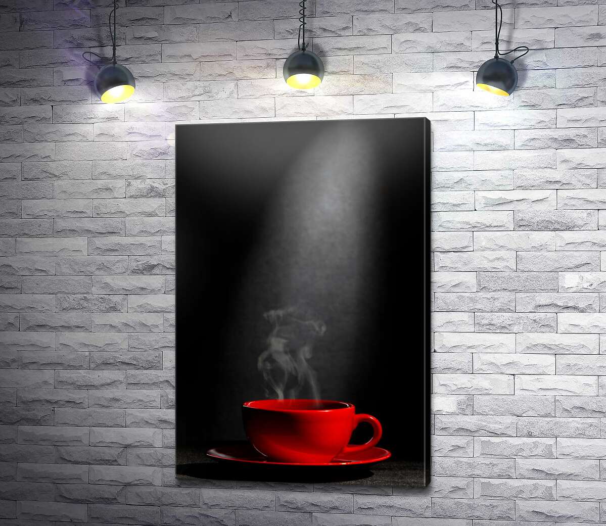 картина Червона чашка гарячого чаю