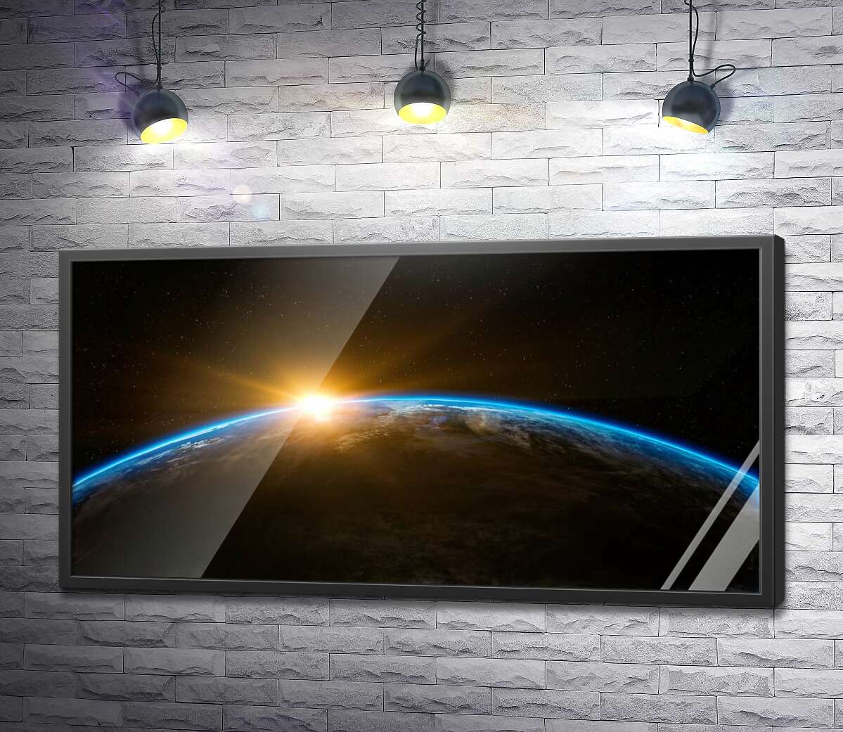 постер Закат солнца из космоса