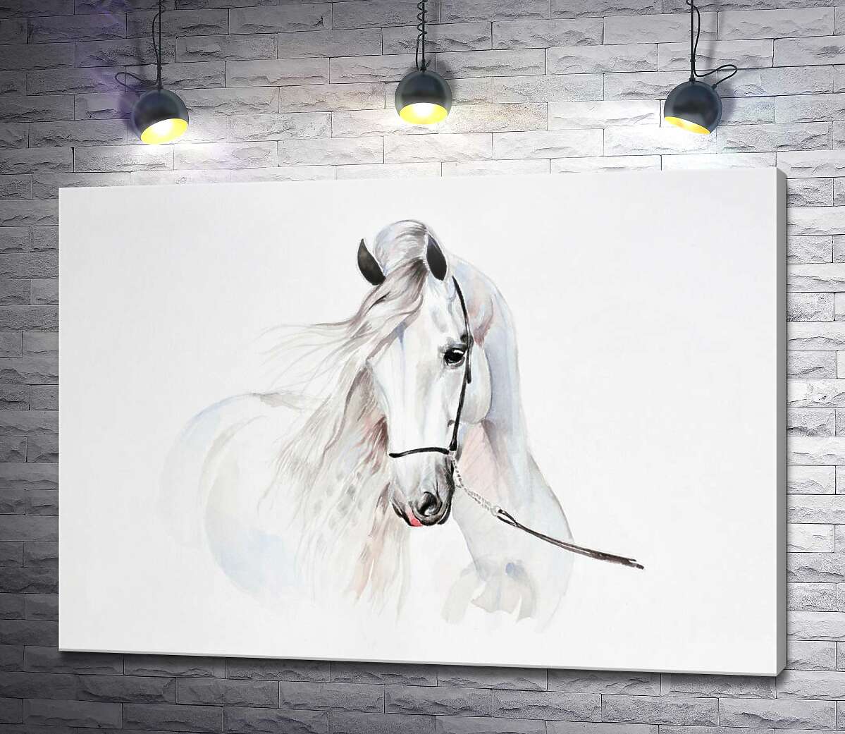картина Напівпрозорий образ білого коня