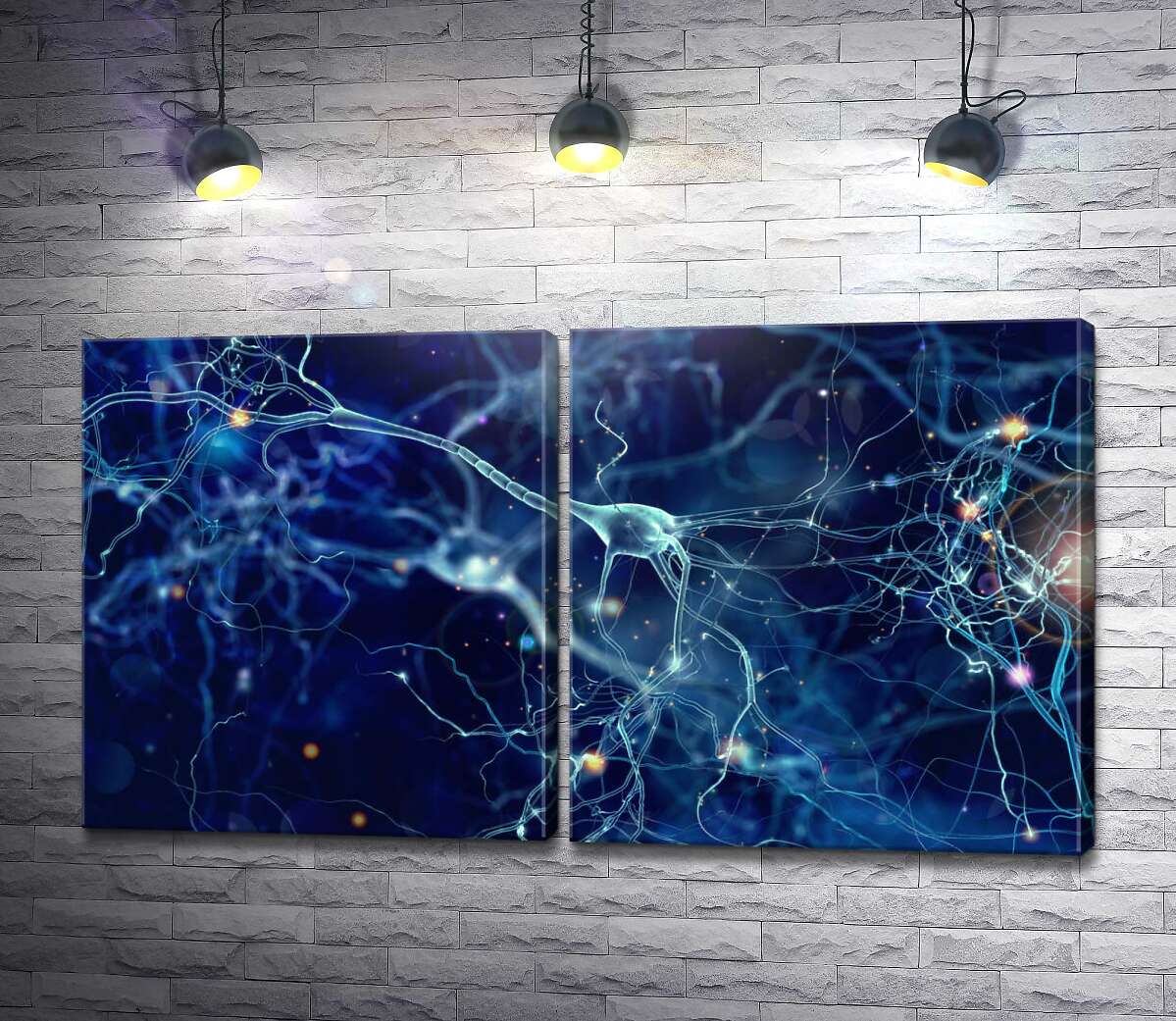 модульна картина Об'ємне зображення нервової клітини