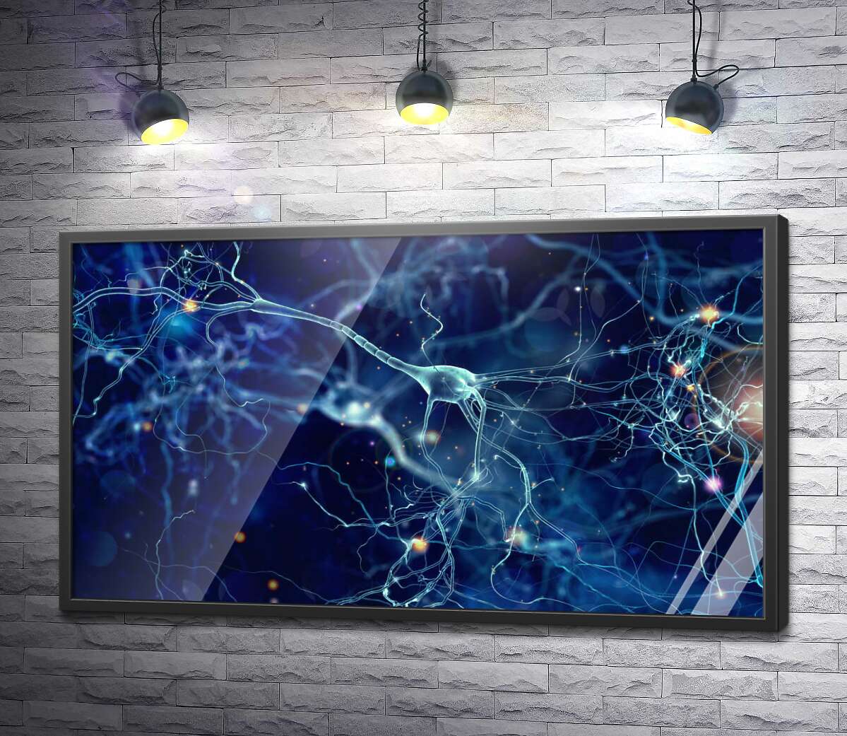 постер Об'ємне зображення нервової клітини