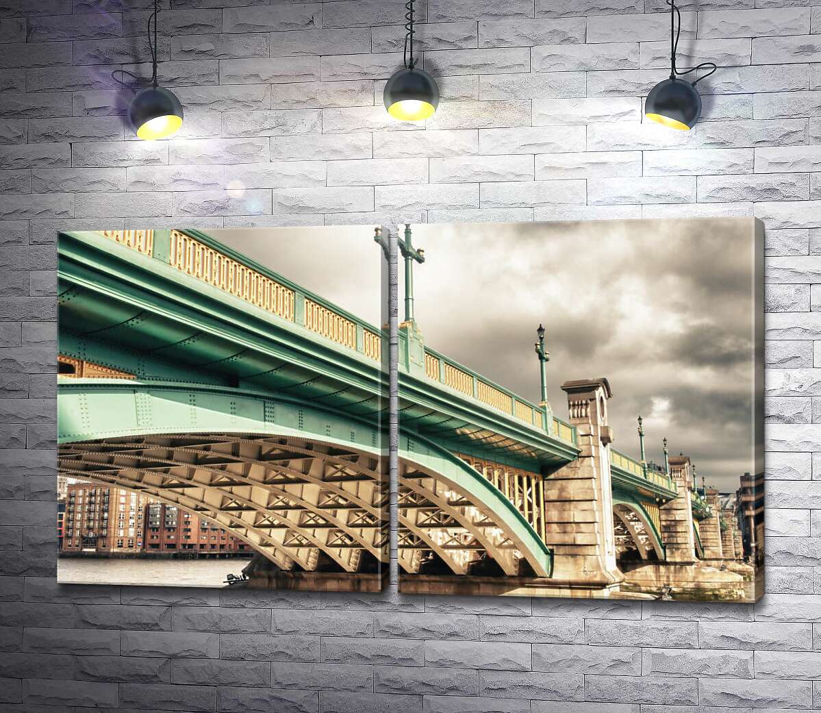 модульная картина Саутваркский мост в пасмурный день