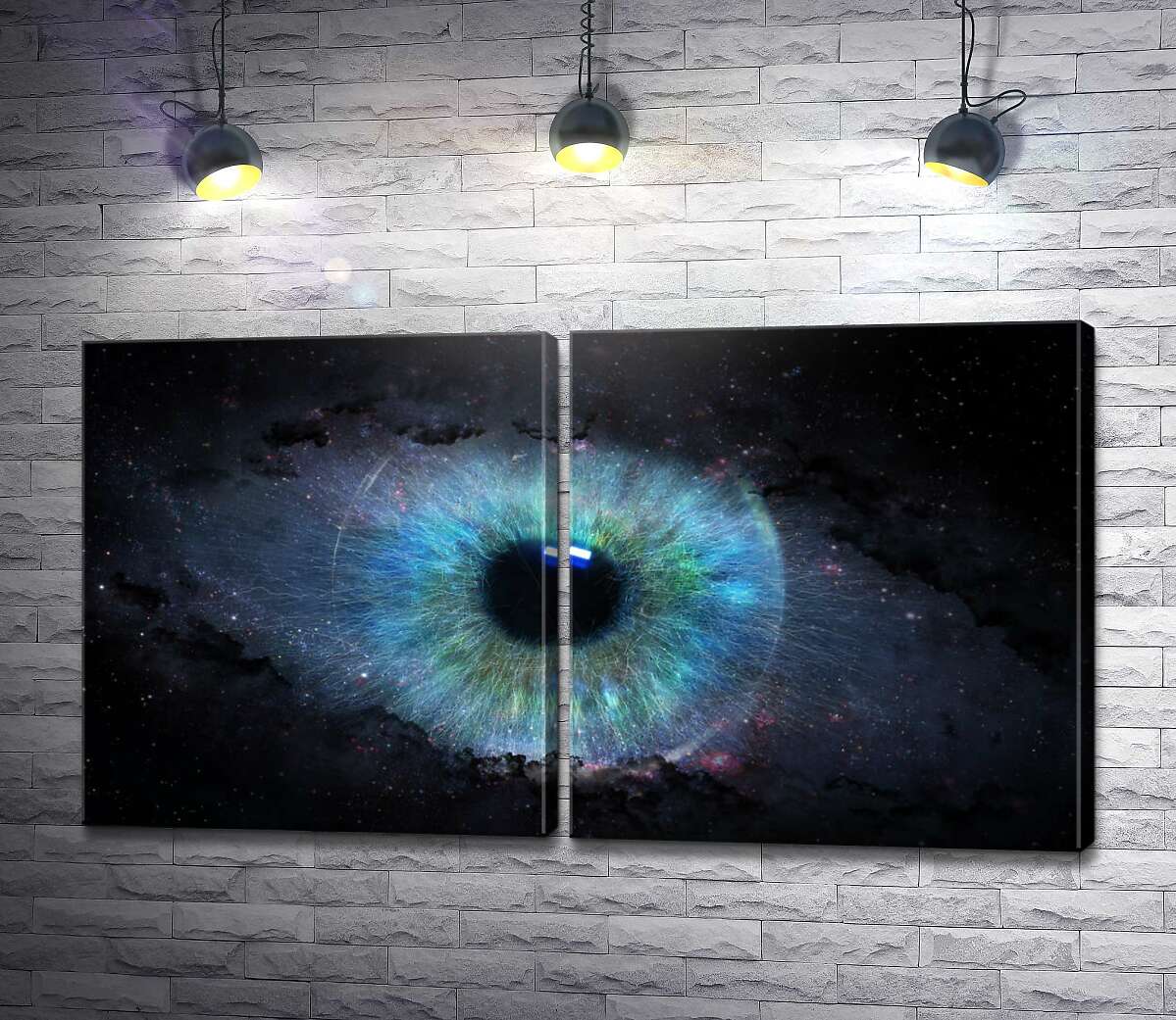 модульная картина Пронзительный космический глаз