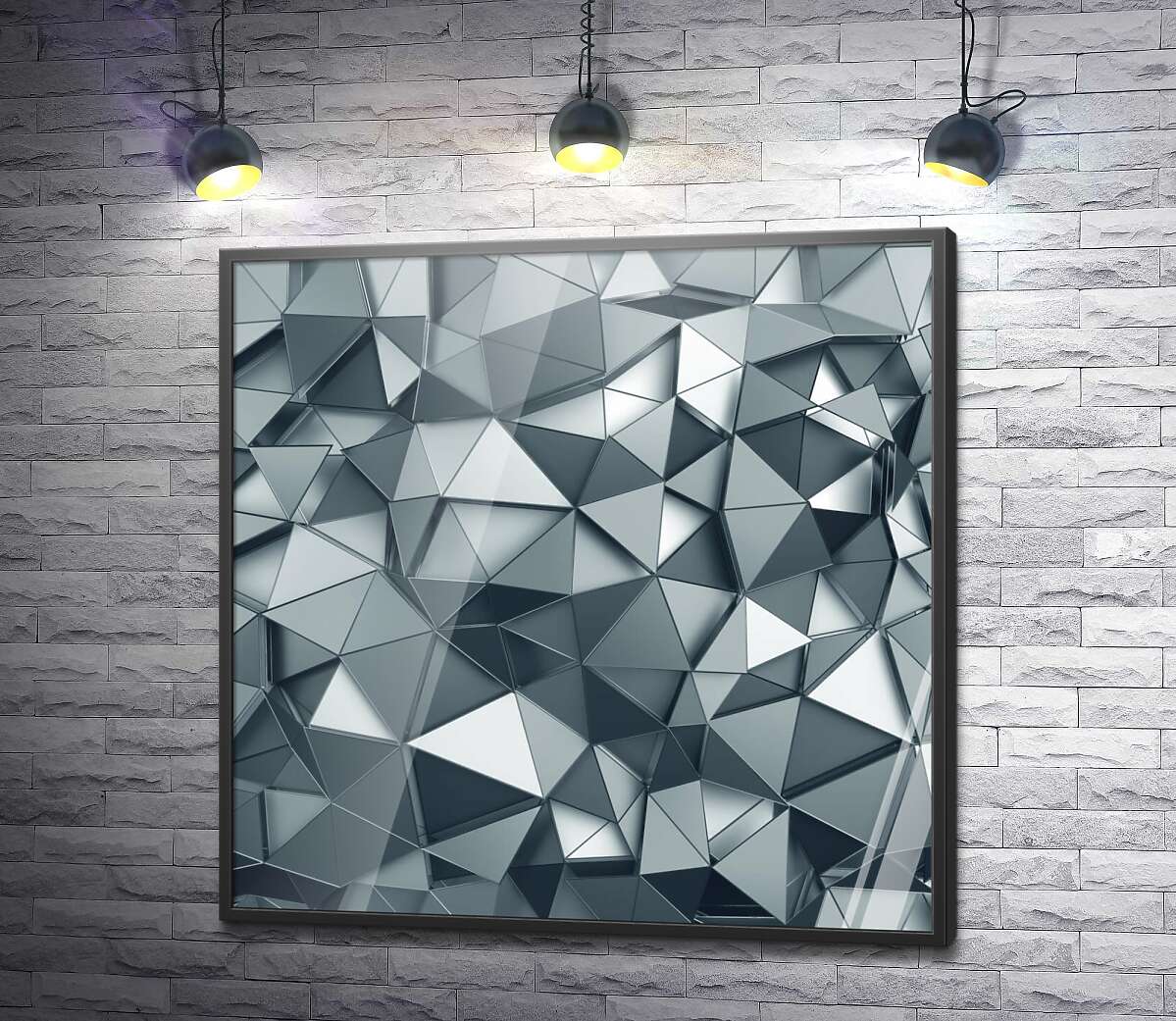 постер Объемная абстракция из треугольников