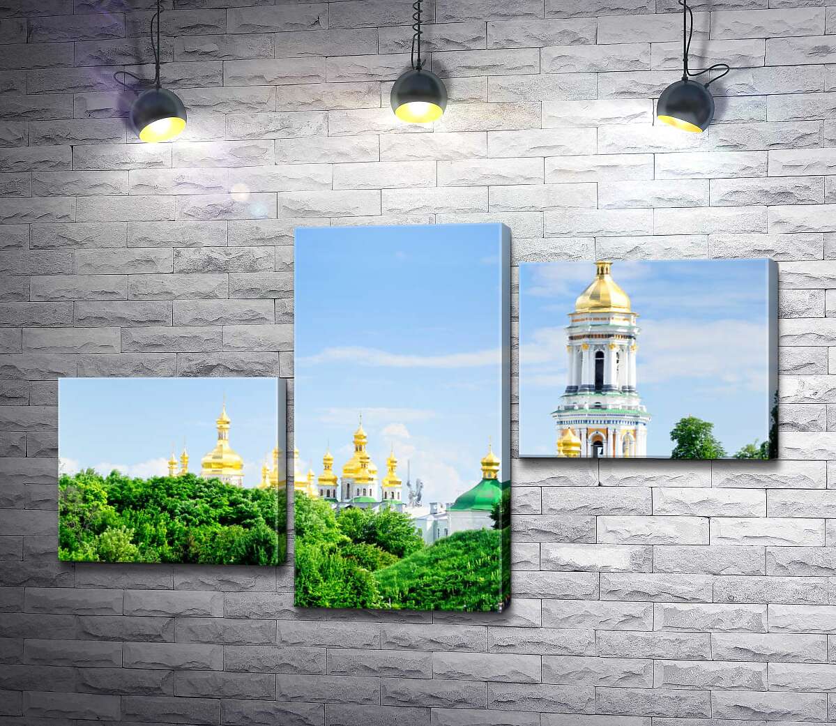 модульна картина Золоті куполи Києво-Печерської лаври (Модуль №12)