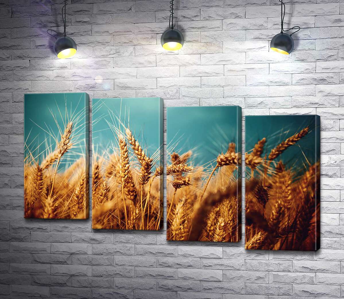 модульна картина Стиглі золоті колоски пшениці (Модуль №19)