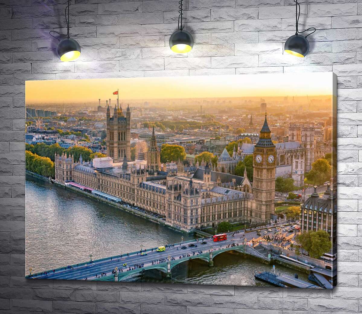 картина Панорамное фото Вестминстерского дворца
