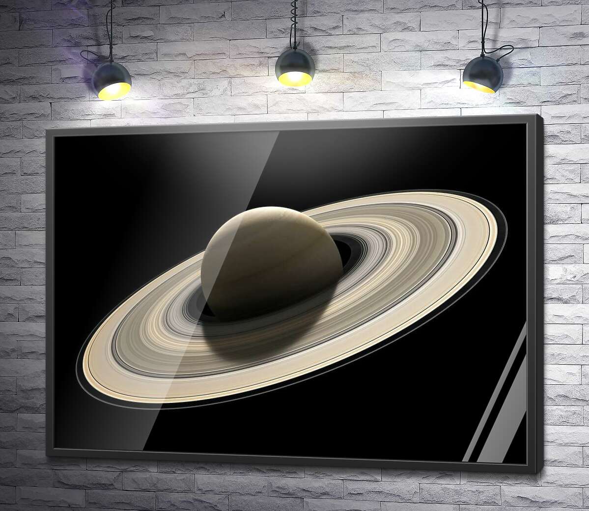 постер Сатурн в ледяных кольцах