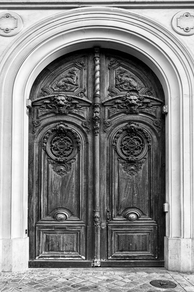 картина-постер Старинные массивные двери