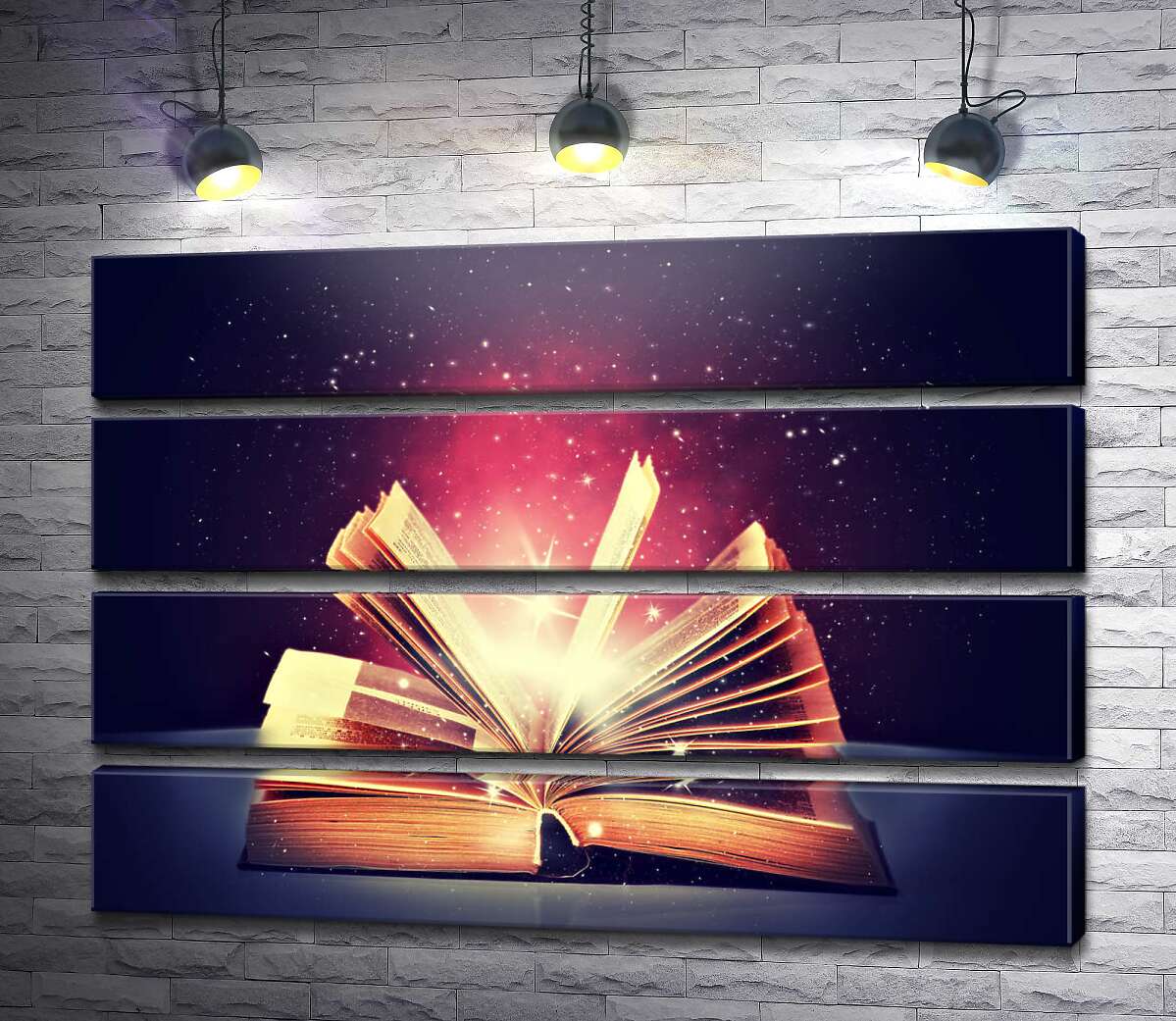 модульная картина Открытая магическая книга (Модуль №22)