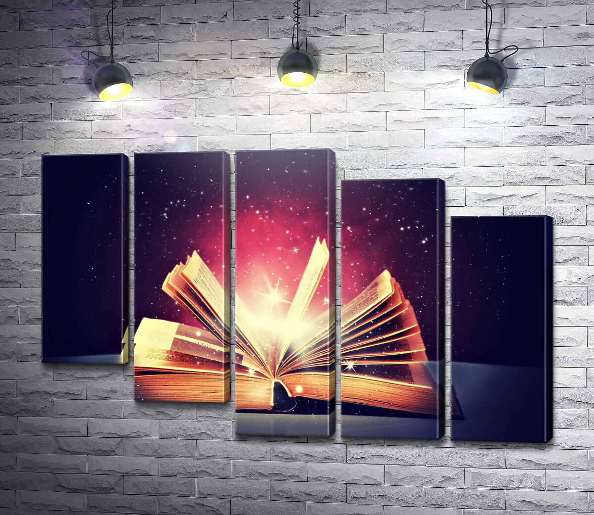 модульная картина Открытая магическая книга (Модуль №28)