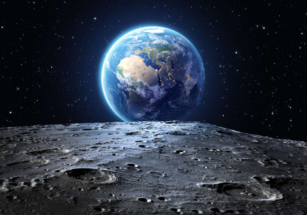 картина-постер Вид на землю из космоса