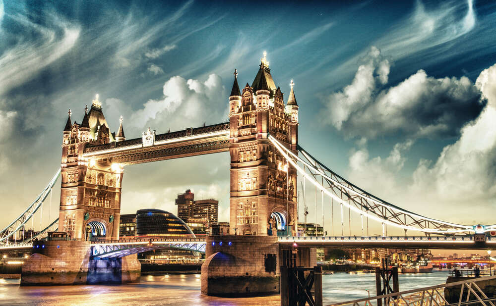 картина-постер Тауерський міст у Лондоні вночі