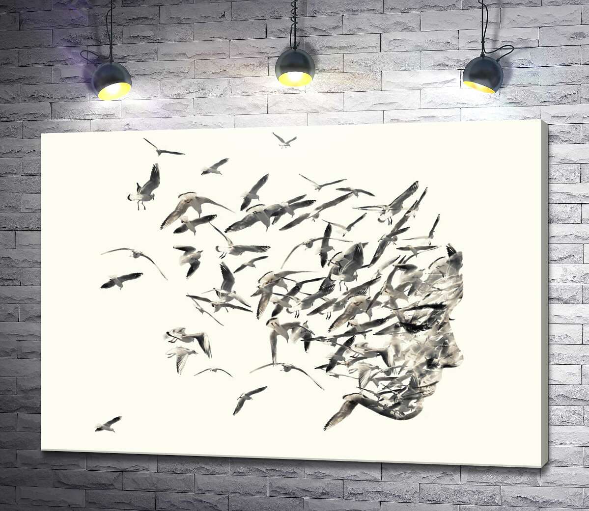 картина Образ дівчини з птахів