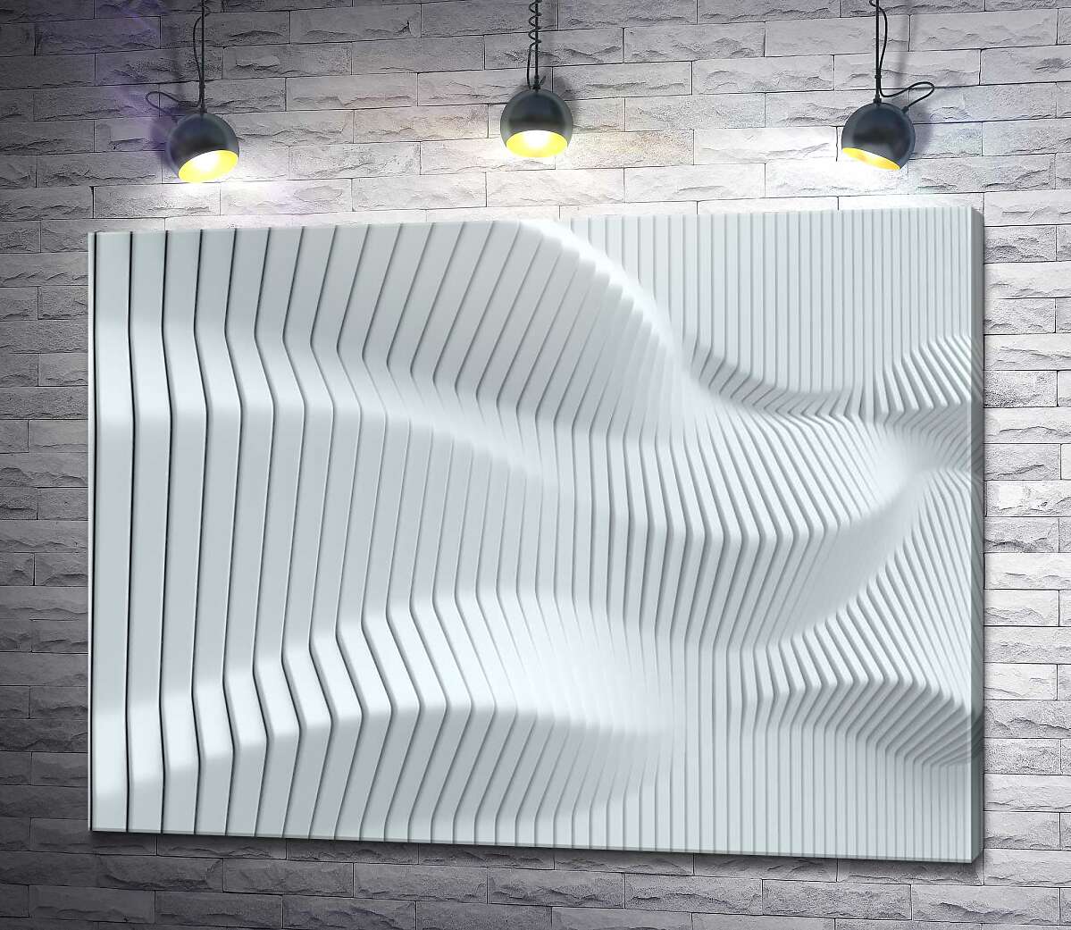 картина Білі абстрактні хвилі