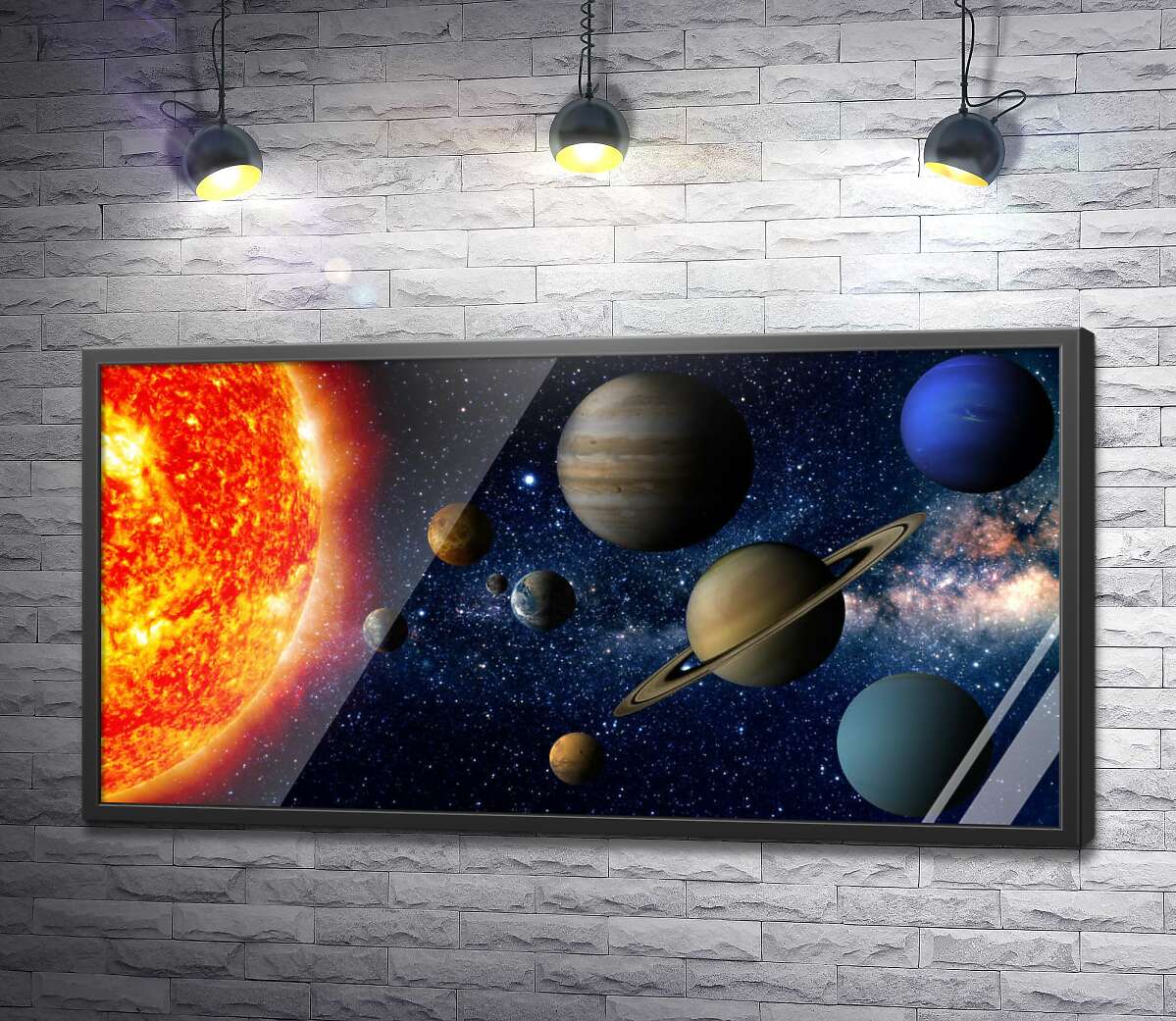 постер Планеты солнечной системы и солнце