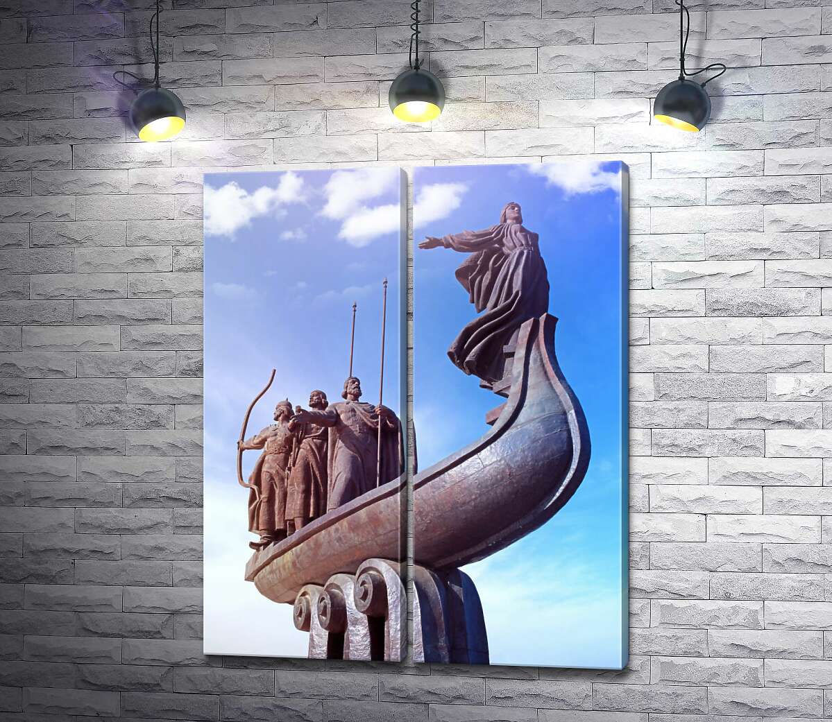 модульная картина Памятник основателям Киева (Кий, Щек, Хорив, Лыбедь)