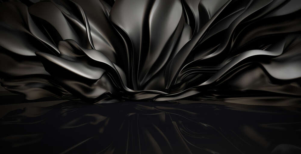 картина-постер Чорні абстрактні хвилі