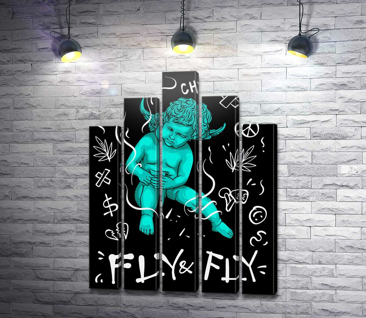 модульная картина Урбан ангел Fly&Fly (Модуль №29)