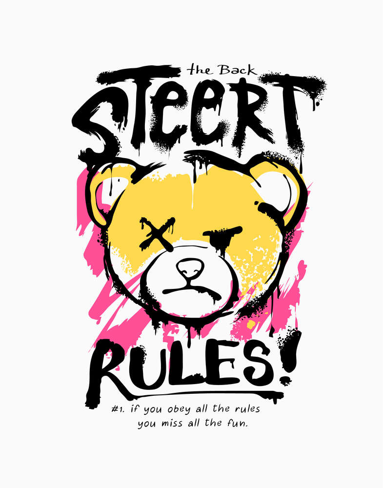 картина-постер Граффити Street Rules