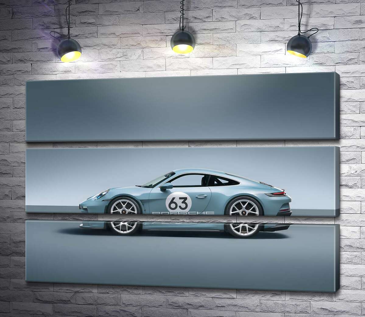 модульна картина Витончений спорткар Porsche 911 ST (Модуль №15)