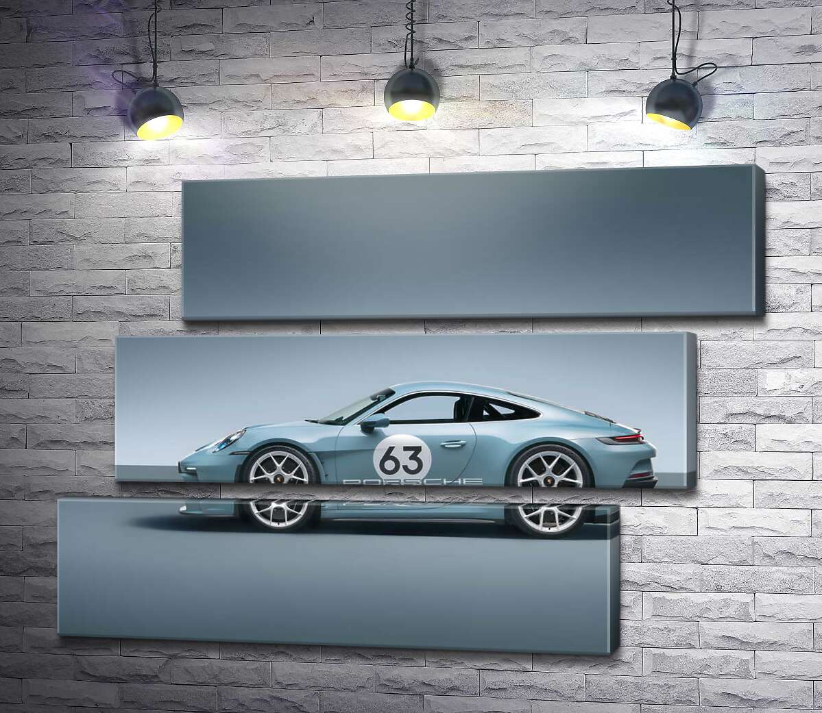 модульна картина Витончений спорткар Porsche 911 ST (Модуль №17)